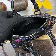 Fortok Louis Vuitton x Takashi Murakami Nano Speedy Handbag Black Monogram Multicolore Canvas 16*10*7.5cm  - 6