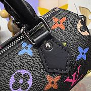Fortok Louis Vuitton x Takashi Murakami Nano Speedy Handbag Black Monogram Multicolore Canvas 16*10*7.5cm  - 4