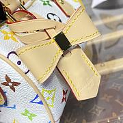 Fortok Louis Vuitton x Takashi Murakami Nano Speedy Handbag White Monogram Multicolore Canvas 16*10*7.5cm - 6
