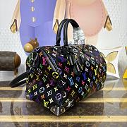 Fortok Louis Vuitton x Takashi Murakami Speedy Soft 30 Handbag Black Monogram Multicolore Canvas 30*17*21cm - 6