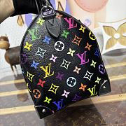 Fortok Louis Vuitton x Takashi Murakami Speedy Soft 30 Handbag Black Monogram Multicolore Canvas 30*17*21cm - 2