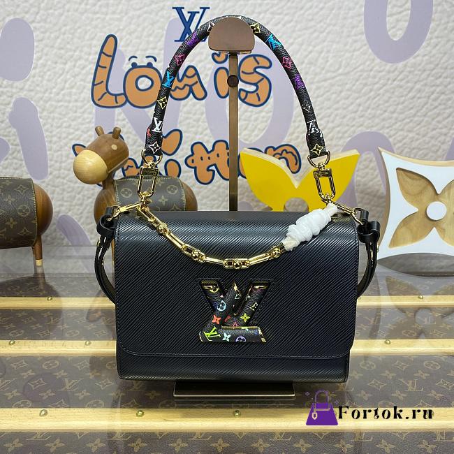Fortok Louis Vuitton x Takashi Murakami Twist MM Slim Back Epi Leather 23*8*16cm - 1