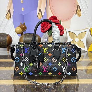 Fortok Louis Vuitton x Takashi Murakami OnTheGo East West Black 25*10*13cm 