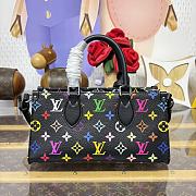 Fortok Louis Vuitton x Takashi Murakami OnTheGo East West Black 25*10*13cm  - 3