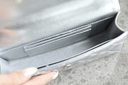 Fortok Chanel Mini Kelly Bag Metallic Silver 10x18x4.5cm - 4