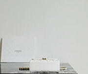 Fortok Chanel Clutch Chain Flap Bag AP3237 White Caviar 11.5x14.5x5.5cm  - 2