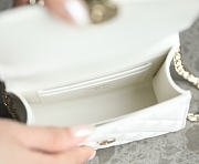 Fortok Chanel Clutch Chain Flap Bag AP3237 White Caviar 11.5x14.5x5.5cm  - 3