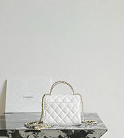 Fortok Chanel Clutch Chain Flap Bag AP3237 White Caviar 11.5x14.5x5.5cm  - 6