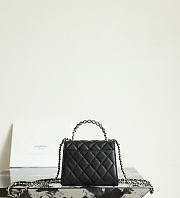 Fortok Chanel Clutch Chain Flap Bag AP3237 Black Caviar 11.5x14.5x5.5cm - 2