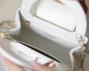 Fortok Chanel Small Kelly Shopper White 13x19x7cm - 6