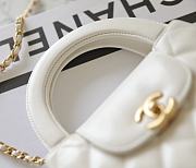 Fortok Chanel Small Kelly Shopper White 13x19x7cm - 3