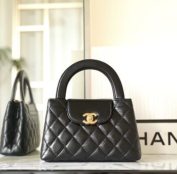 Fortok Chanel Small Kelly Shopper Black 13x19x7cm
