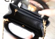 Fortok Chanel Small Kelly Shopper Black 13x19x7cm - 5