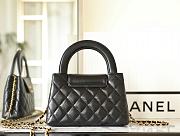 Fortok Chanel Small Kelly Shopper Black 13x19x7cm - 4