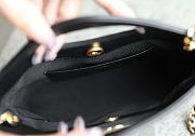 Fortok Chanel Nano 31 Shopping Bag Black Suede Quilted 20x17.5x3.5cm - 2
