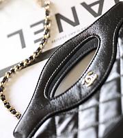 Fortok Chanel Nano 31 Shopping Bag Black 20x17.5x3.5cm - 2