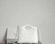 Fortok Chanel Mini 31 Shopping Bag White 22x24.5x5cm - 5