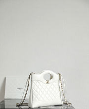 Fortok Chanel Mini 31 Shopping Bag White 22x24.5x5cm - 3