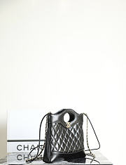 Fortok Chanel Mini 31 Shopping Bag Black 22x24.5x5cm - 6