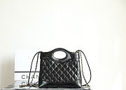 Fortok Chanel Mini 31 Shopping Bag Black 22x24.5x5cm - 4