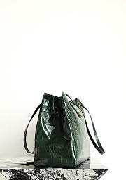 Fortok Chanel Tote Bag Crocodile-embossed Calfskin Green 36 x 46 20cm - 5