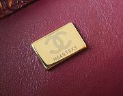 Fortok Chanel Small Shopping Tote Crocodile-embossed Calfskin Red 39×20×13cm - 2
