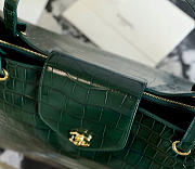 Fortok Chanel Tote Bag Crocodile-embossed Calfskin Black 36 x 46 20cm - 4
