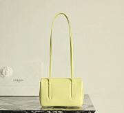 Fortok Chanel Shiny Caviar Mini Preppy Coco Shoulder Bag Yellow 11.5×17x5cm - 5