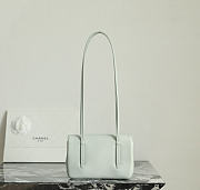 Fortok Chanel Shiny Caviar Mini Preppy Coco Shoulder Bag White 11.5×17x5cm - 5