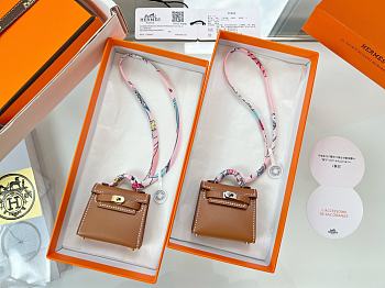 Fortok Hermès Kelly Twilly Bag Charm Brown 
