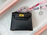 Fortok Hermès Kelly Twilly Bag Charm Black  - 2