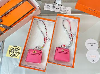 Fortok Hermès Kelly Twilly Bag Charm Pink