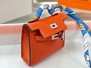 Fortok Hermès Kelly Twilly Bag Charm Orange - 6
