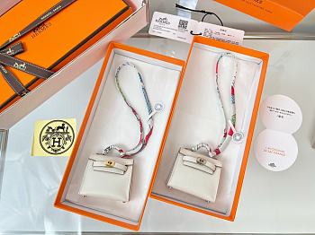 Fortok Hermès Kelly Twilly Bag Charm White