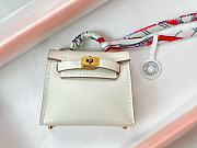 Fortok Hermès Kelly Twilly Bag Charm White - 4