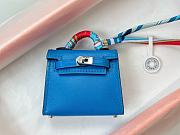 Fortok Hermès Kelly Twilly Bag Charm Blue - 6