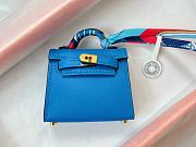 Fortok Hermès Kelly Twilly Bag Charm Blue - 5