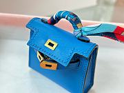 Fortok Hermès Kelly Twilly Bag Charm Blue - 4