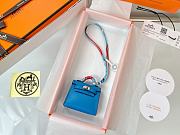 Fortok Hermès Kelly Twilly Bag Charm Blue - 3