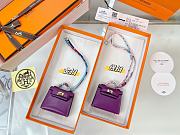 Fortok Hermès Kelly Twilly Bag Charm Purple - 1