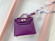 Fortok Hermès Kelly Twilly Bag Charm Purple - 5