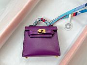 Fortok Hermès Kelly Twilly Bag Charm Purple - 4
