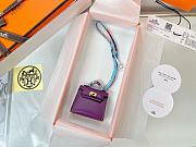 Fortok Hermès Kelly Twilly Bag Charm Purple - 3
