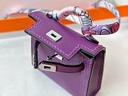 Fortok Hermès Kelly Twilly Bag Charm Purple - 2
