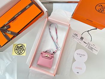 Fortok Hermès Kelly Twilly Bag Charm Light Pink Gold Hardware