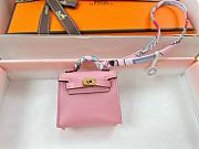 Fortok Hermès Kelly Twilly Bag Charm Light Pink Gold Hardware - 3