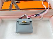 Fortok Hermès Kelly Twilly Bag Charm Light Blue - 6