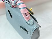 Fortok Hermès Kelly Twilly Bag Charm Light Blue - 5