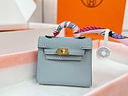 Fortok Hermès Kelly Twilly Bag Charm Light Blue - 2