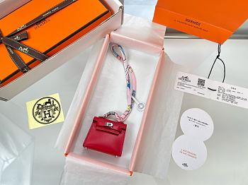 Fortok Hermès Kelly Twilly Bag Charm Red